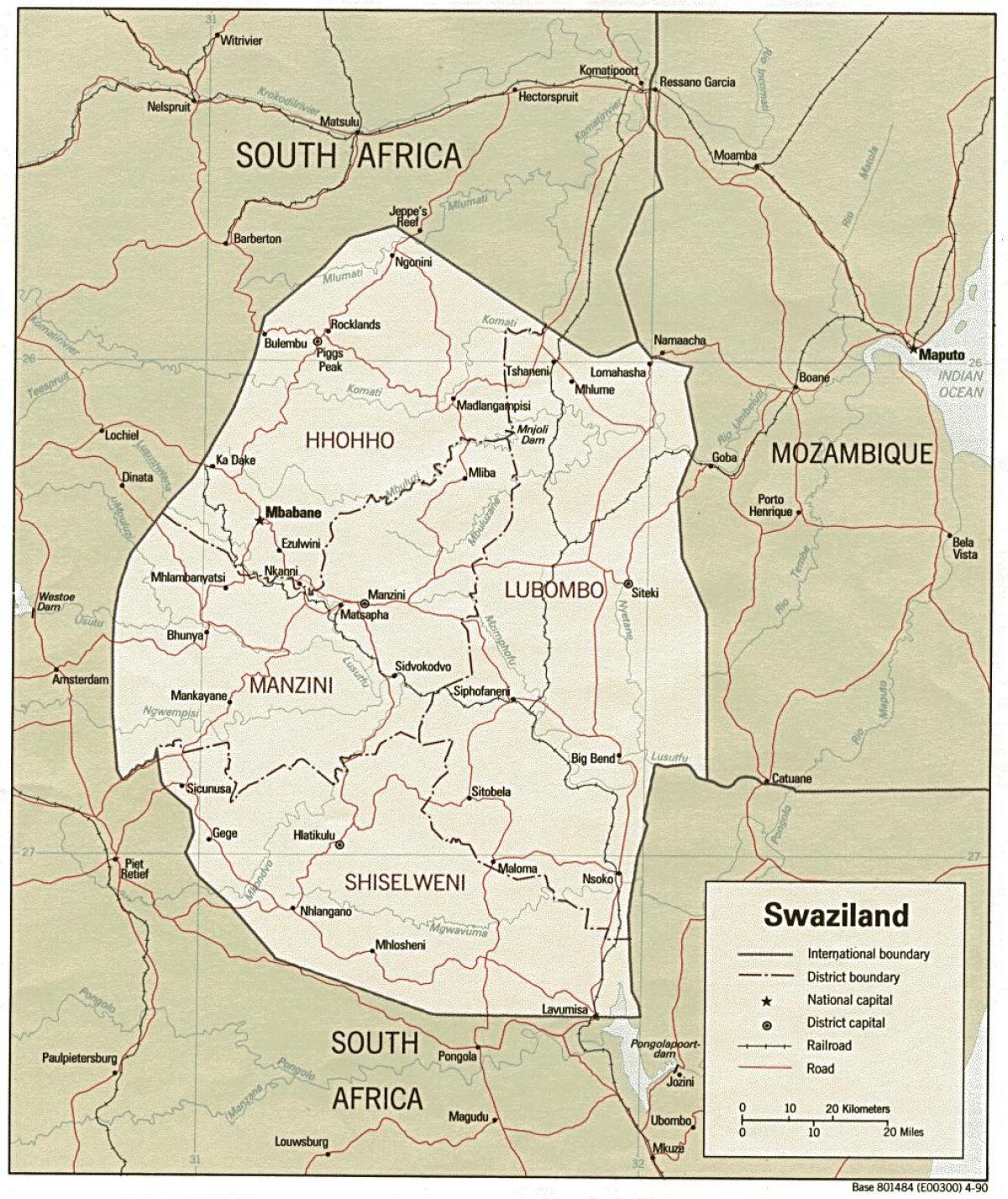 Kat jeyografik nan siteki Swaziland